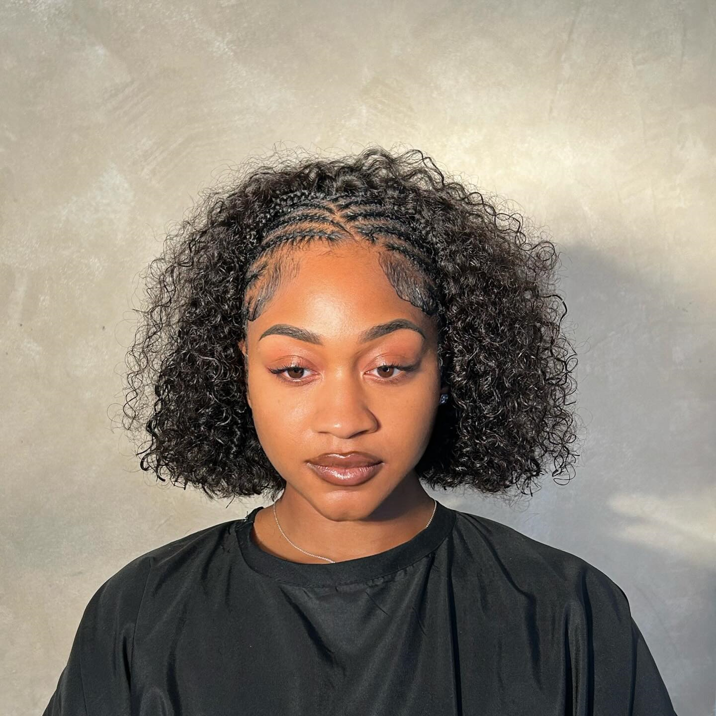 10″ – 40″ Natural Black Color Kinky Curly Human Hair Drawstring Half Wig
