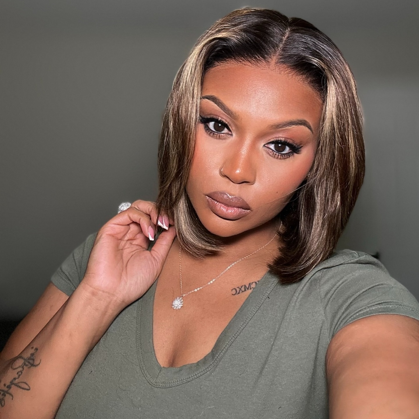 8″ – 14″ Highlights Colors Bob & Pixie Cut Human Hair Lace Front Wig