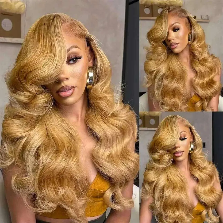 10″ – 40″ #27 Color Body Wave Human Hair Lace Front Wig