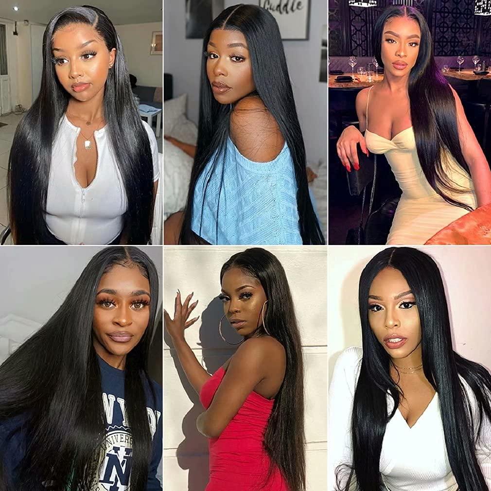 10″ – 30″ Natural Color Straight Human Hair Full Lace Wig