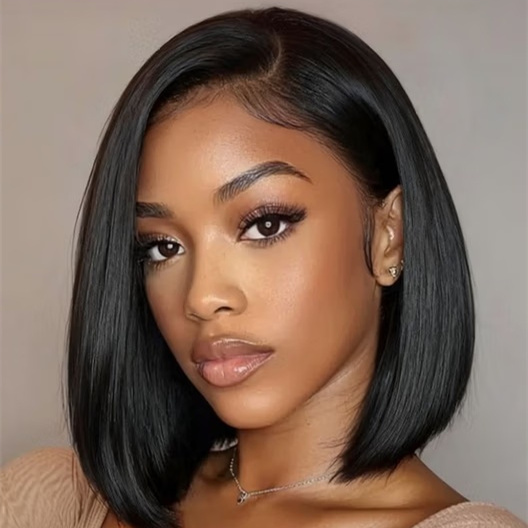 8″ – 14″ Natural Colors Bob & Pixie Cut Human Hair Lace Front Wig