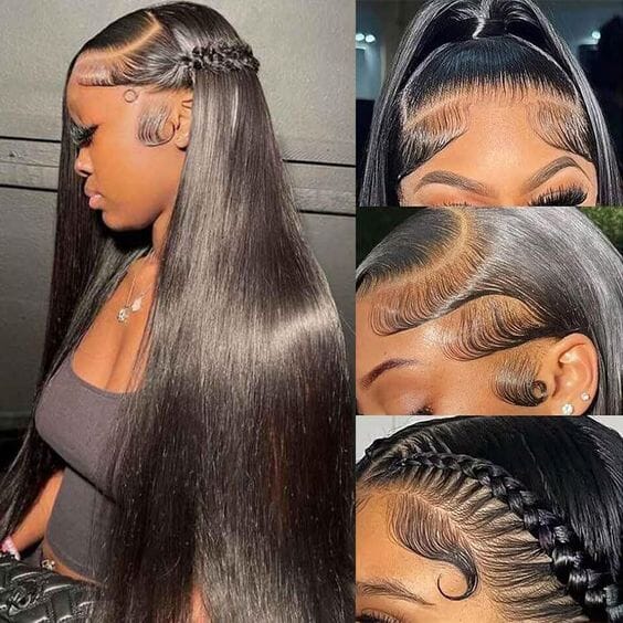 10″ – 30″ Natural Color Straight Human Hair Full Lace Wig