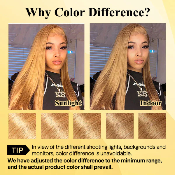 10″ – 40″ #27 Color Natural Straight Human Hair Lace Front Wig