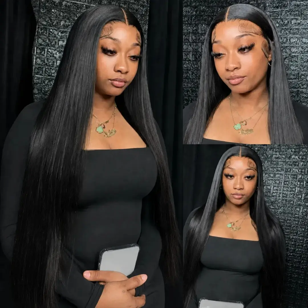 10″ – 30″ Natural Color Straight Human Hair Full Lace Wig