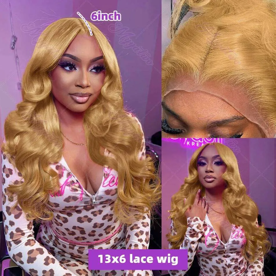 10″ – 40″ #27 Color Body Wave Human Hair Lace Front Wig