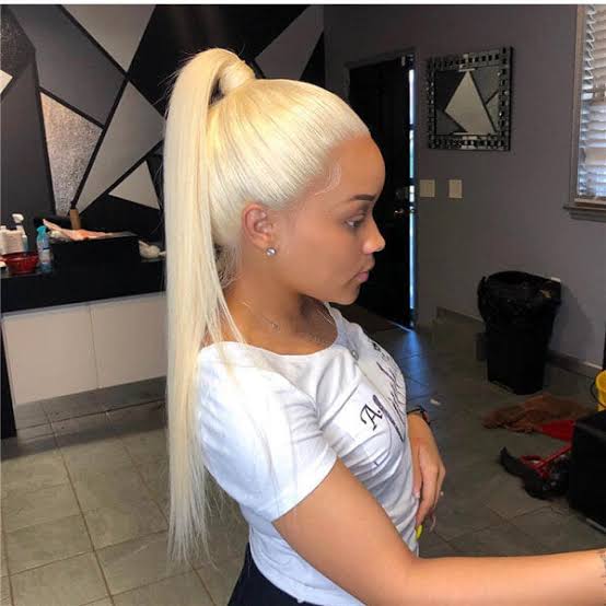 10″ – 30″  613 Blonde Color Straight Human Hair Full Lace Wig