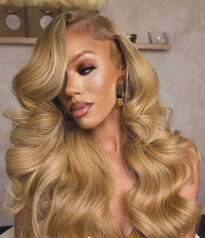 10″ – 40″ #27 Color Body Wave Human Hair Lace Front Wig