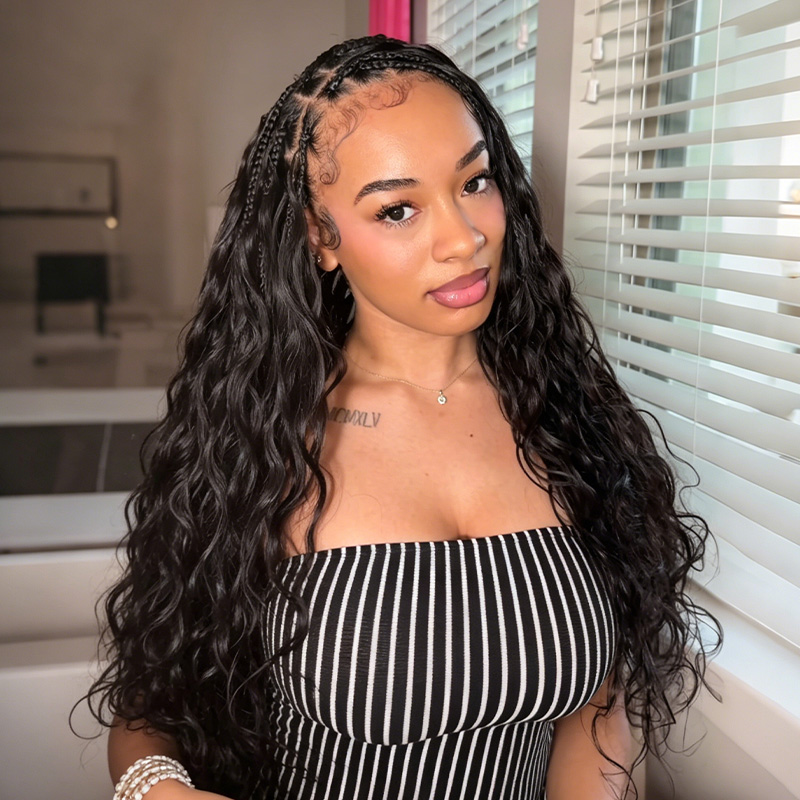 14″ – 24″ Natural Color Body Wave Human Hair Crochet Hair