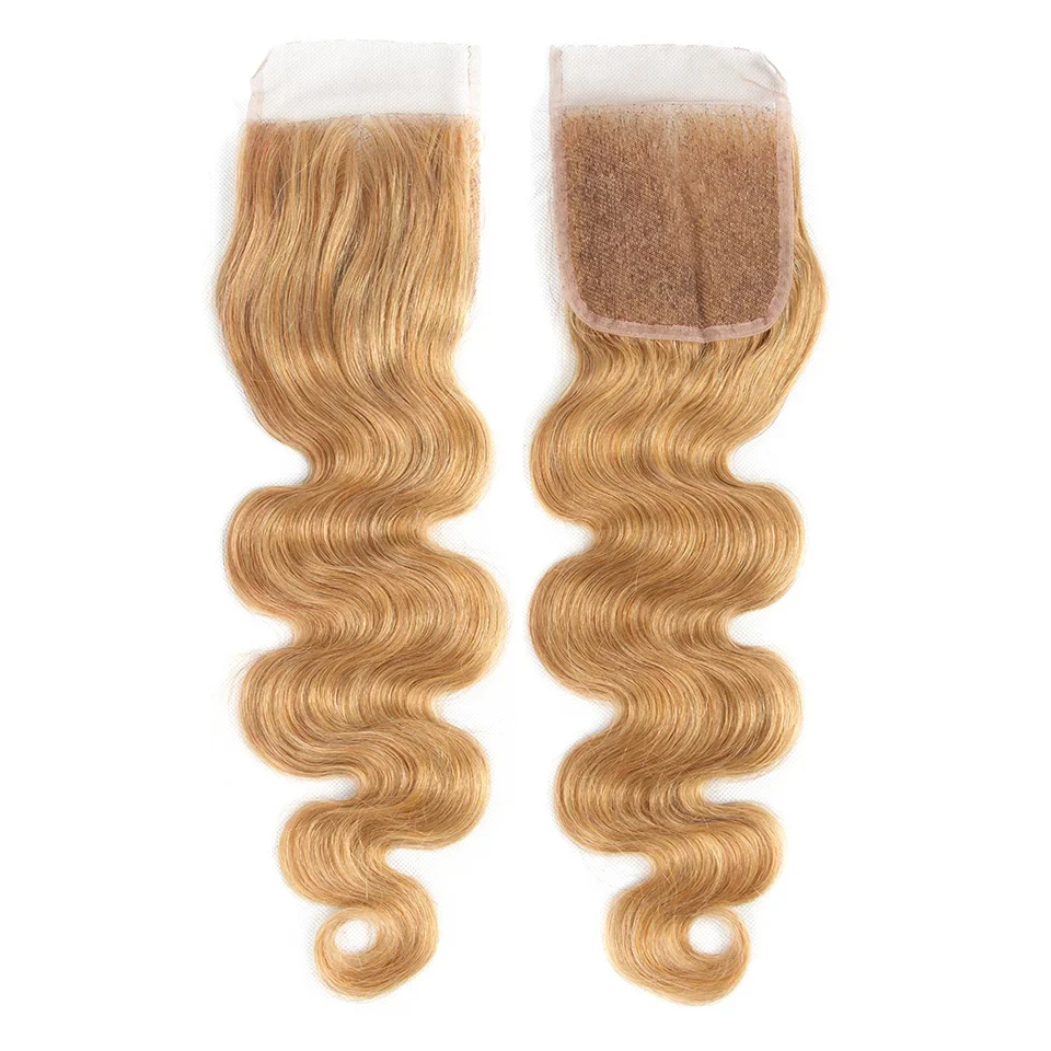 10″ – 20″ #27 Color Body Wave Human Hair 4*4 Lace Closure