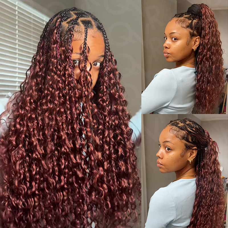 14″ – 24″ #33 Deep Wave Human Hair Crochet Hair