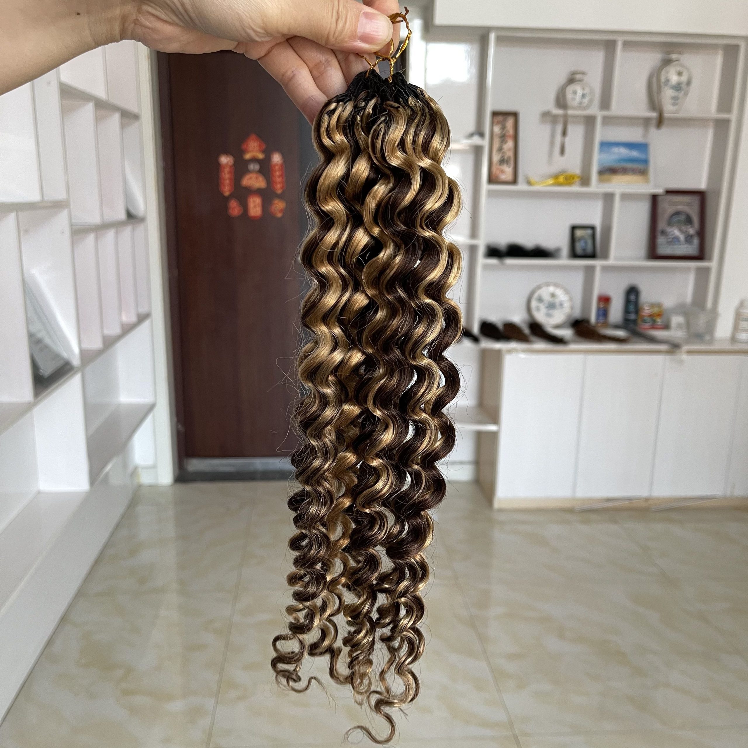 14″ – 24″ #4/27 Deep Wave Human Hair Crochet Hair