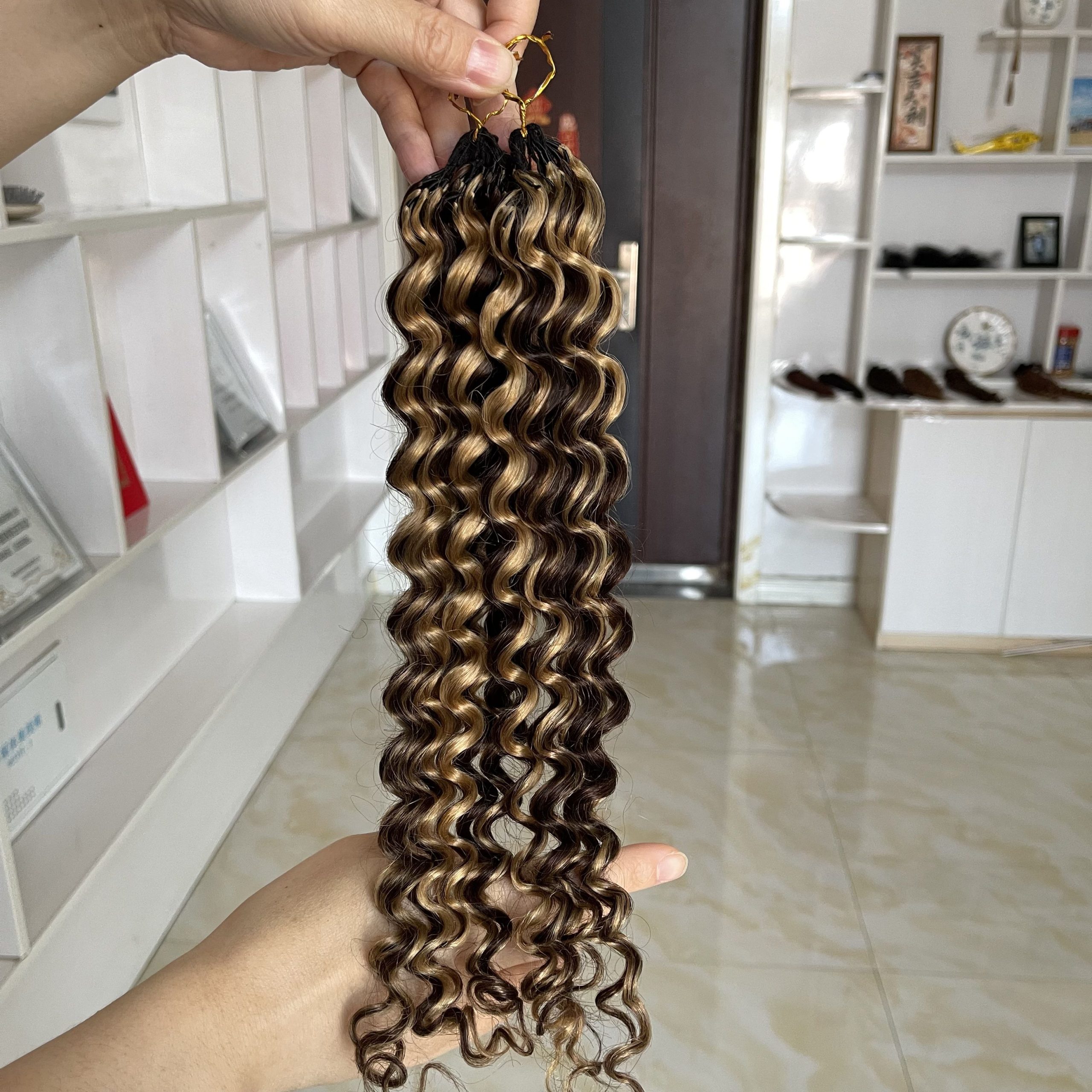 14″ – 24″ #4/27 Deep Wave Human Hair Crochet Hair
