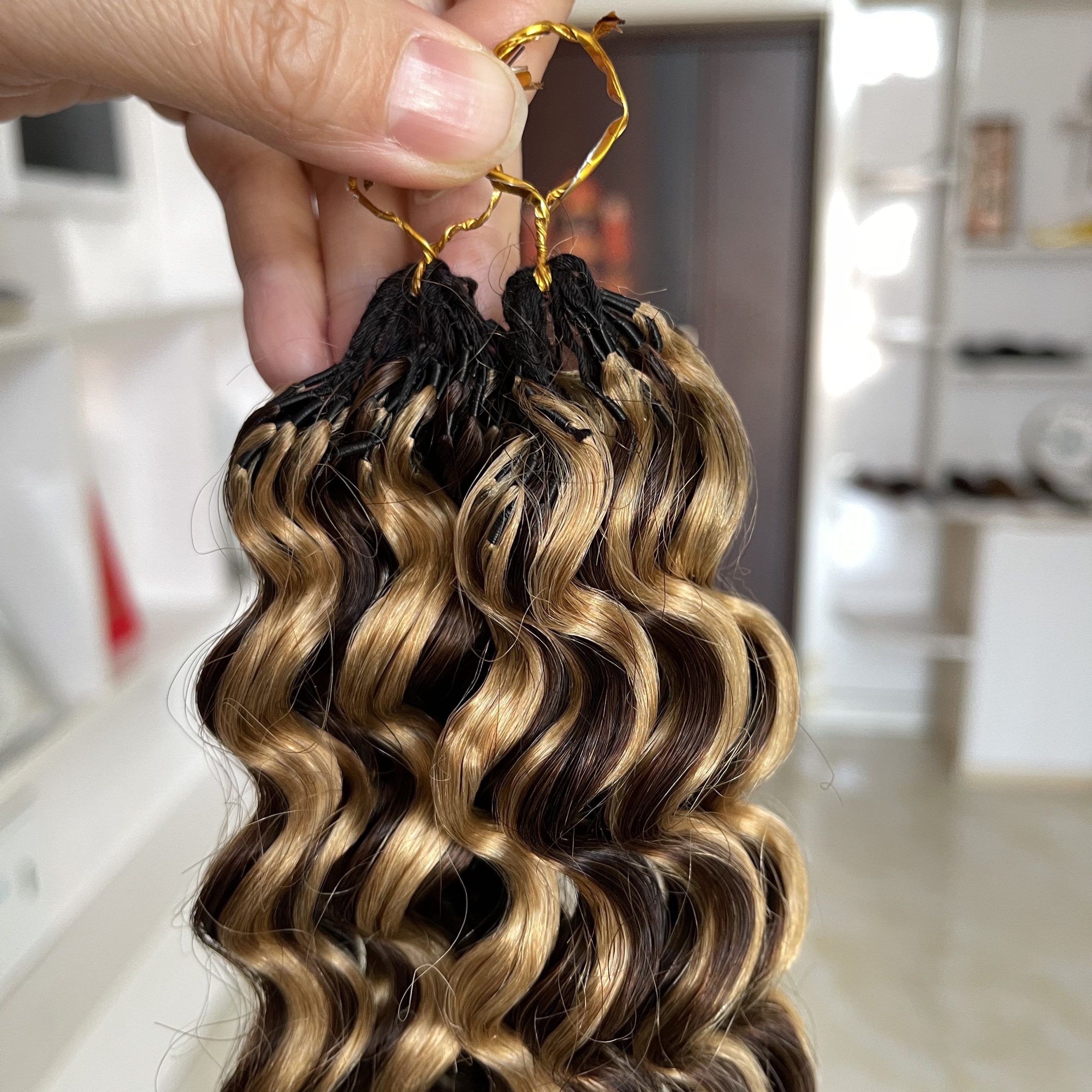 14″ – 24″ #4/27 Deep Wave Human Hair Crochet Hair