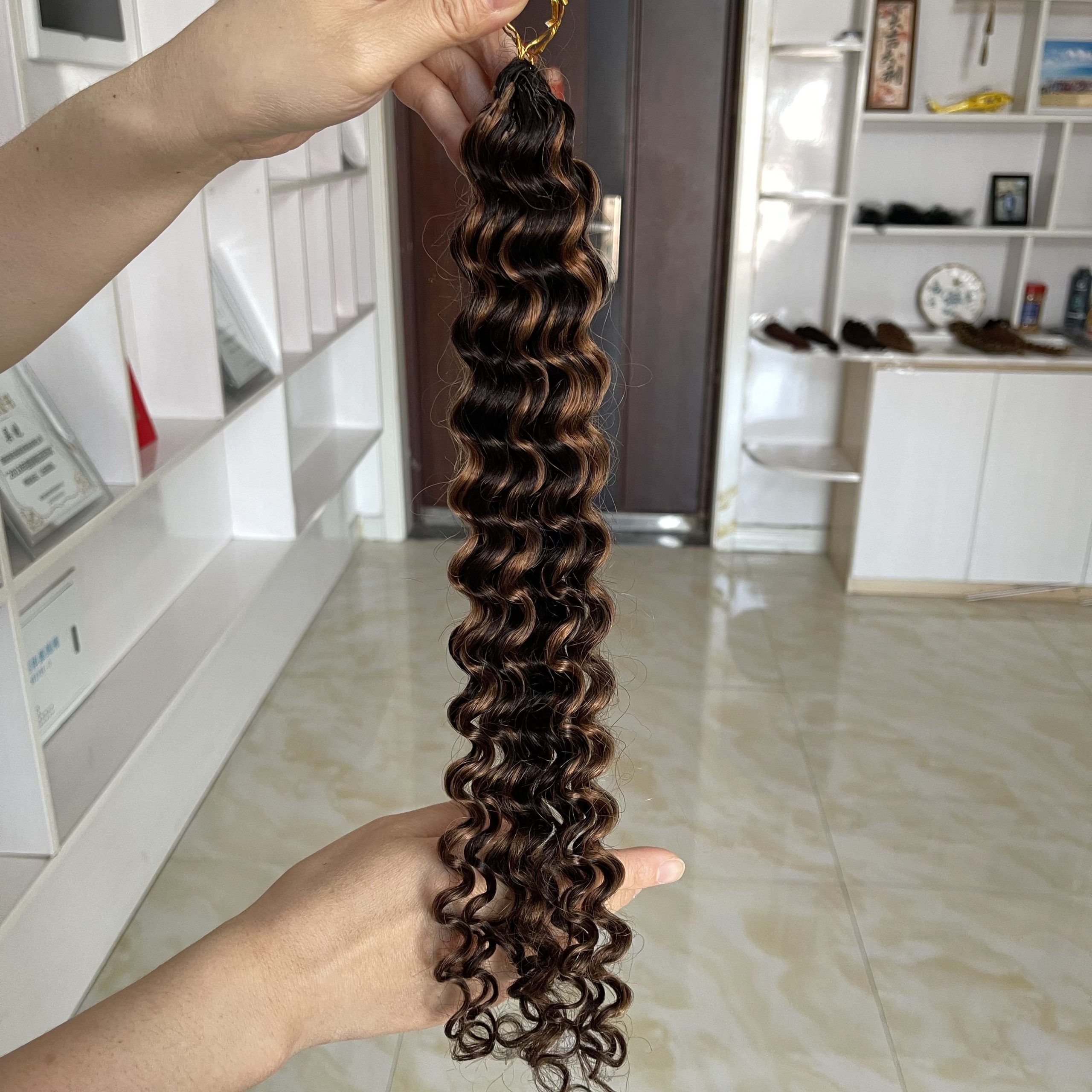 14″ – 24″ #2/30 Deep Wave Human Hair Crochet Hair