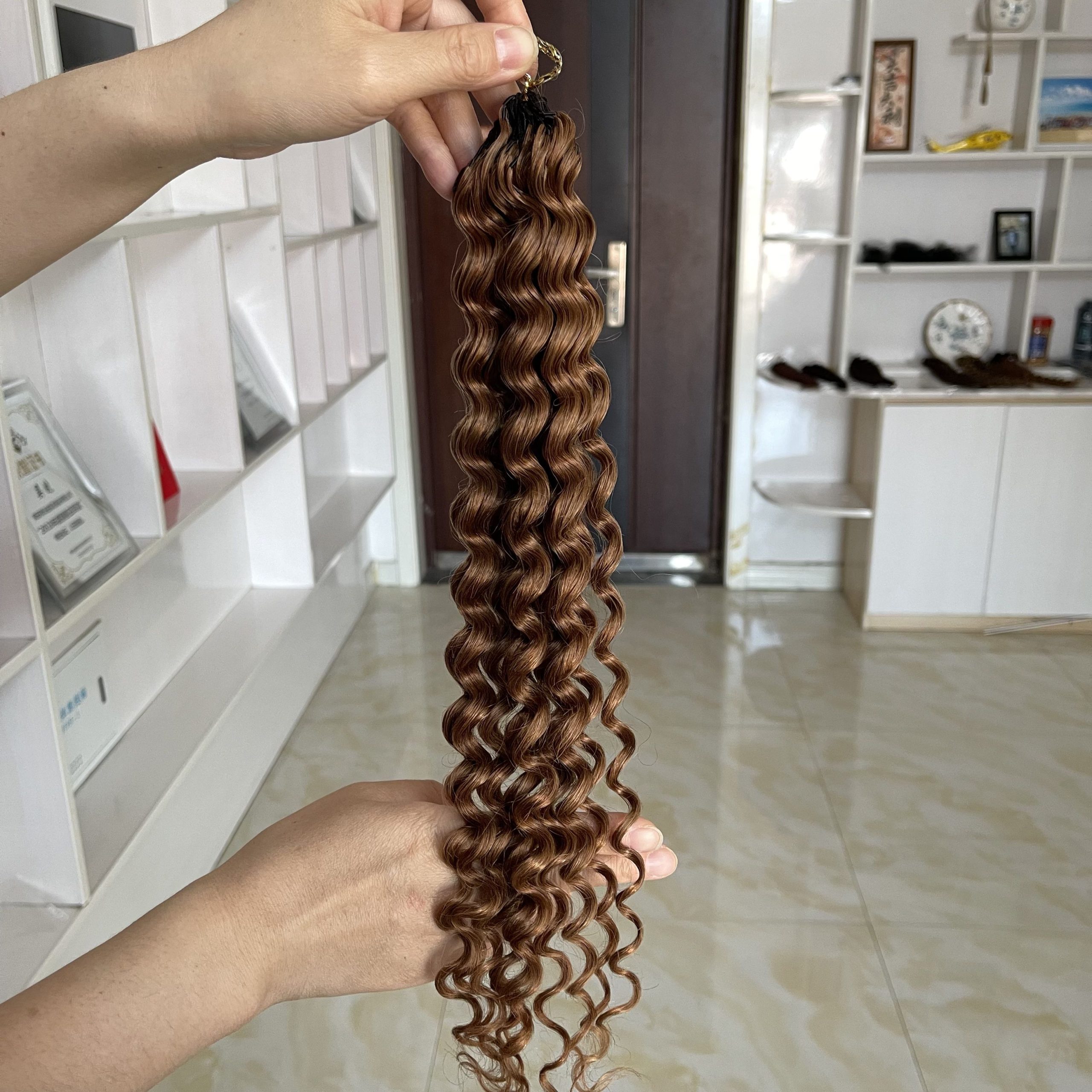 14″ – 24″ #30 Deep Wave Human Hair Crochet Hair