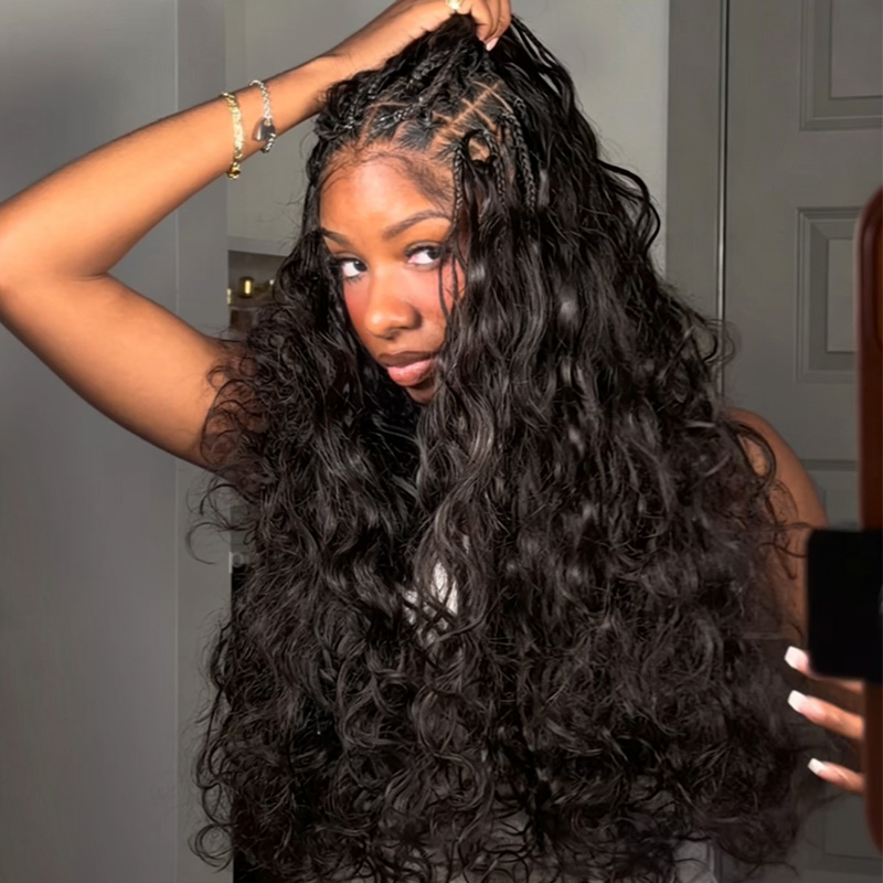 14″ – 24″ Natural Color Body Wave Human Hair Crochet Hair