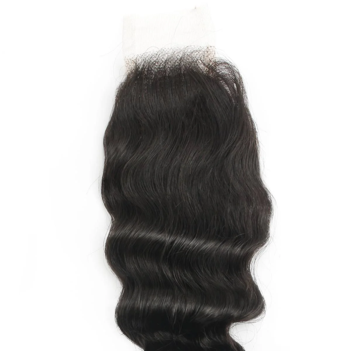 10″ – 20″ Natural Black Color Deep Wave Human Hair 2*6 Lace Closure