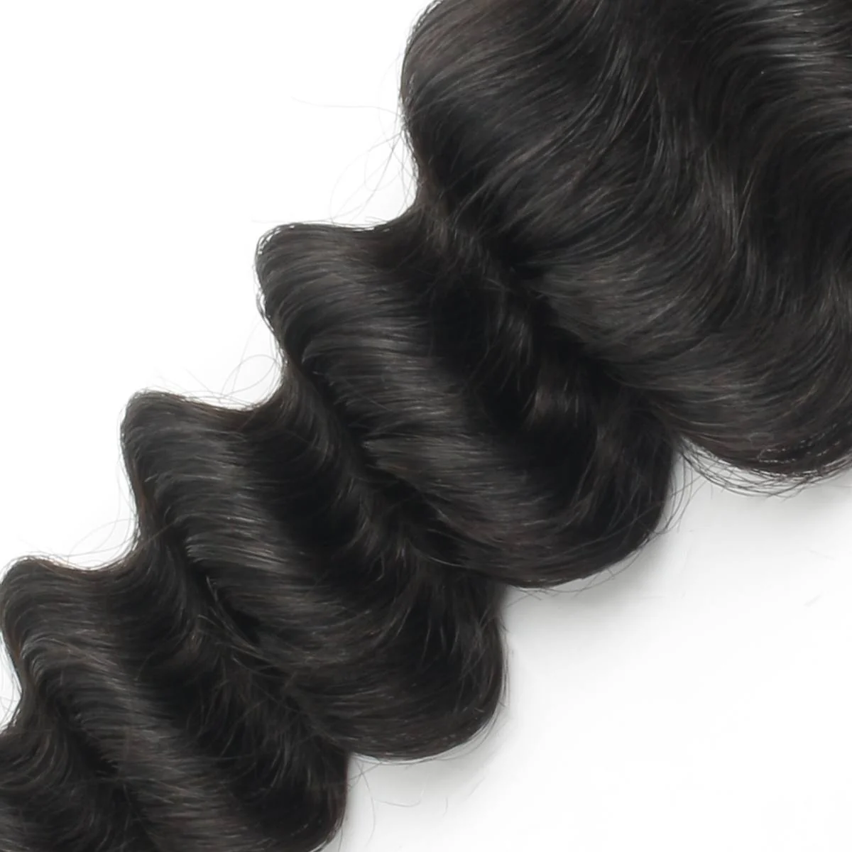 10″ – 20″ Natural Black Color Deep Wave Human Hair 2*6 Lace Closure