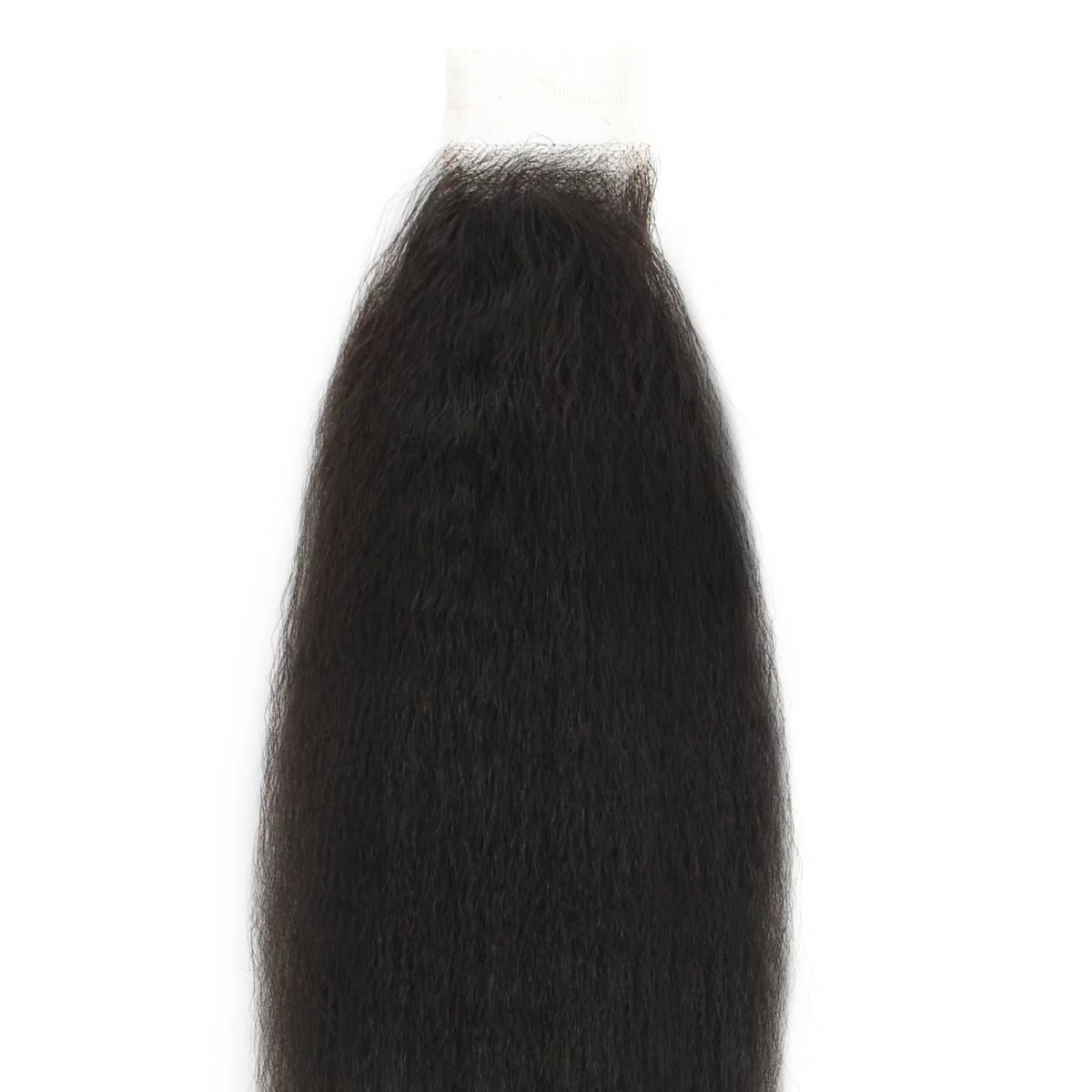 10″ – 20″ Natural Black Color Kinky Straight Human Hair 2*6 Lace Closure
