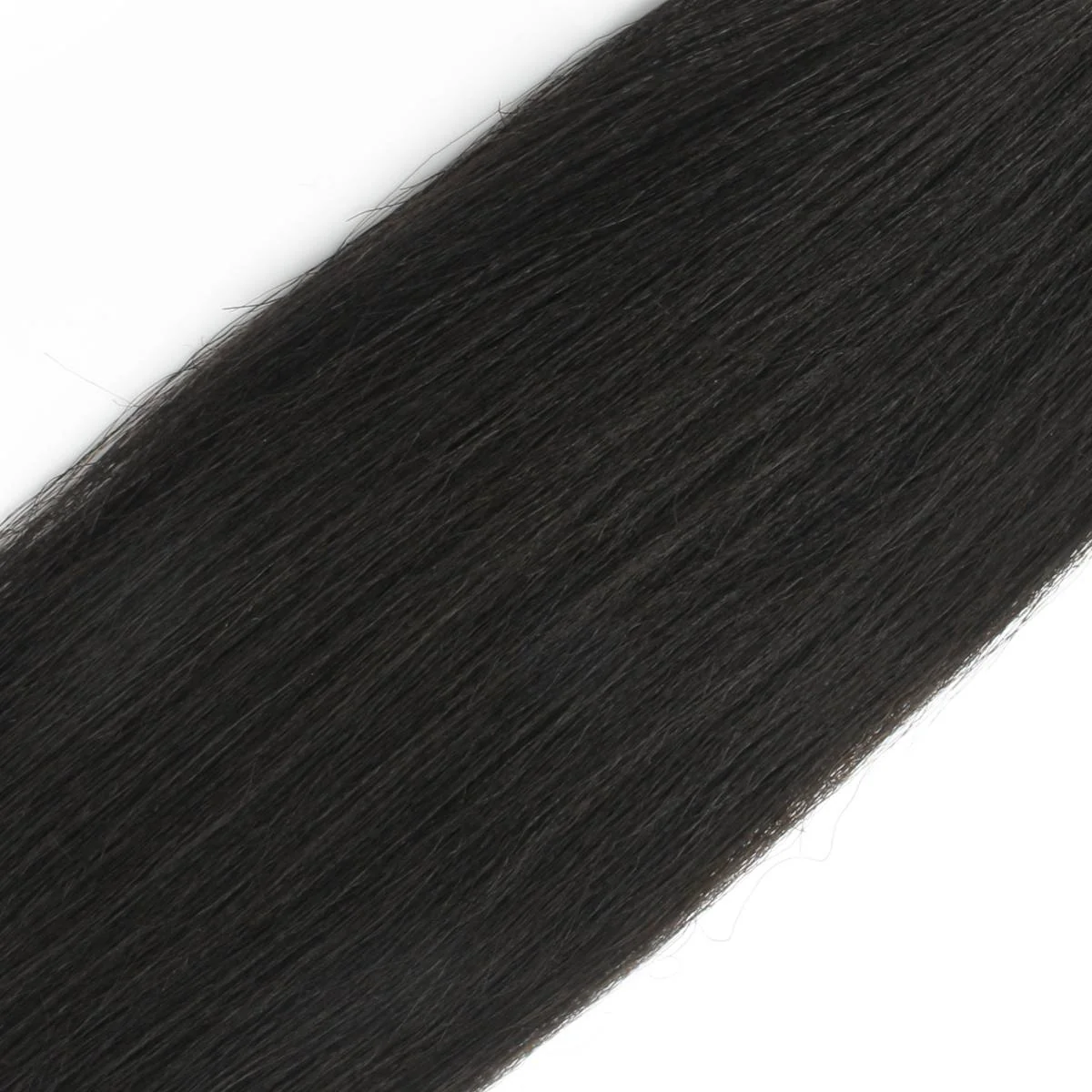 10″ – 20″ Natural Black Color Yaki Straight Human Hair 2*6 Lace Closure