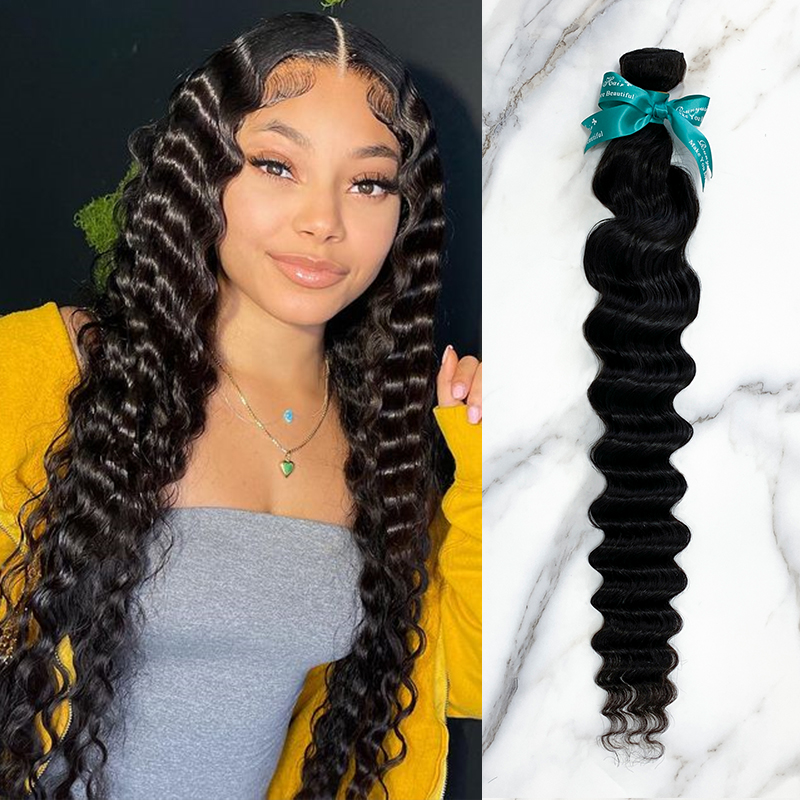 10″ – 40″ Natural Black Color Pineapple Wave Human Hair Bundle