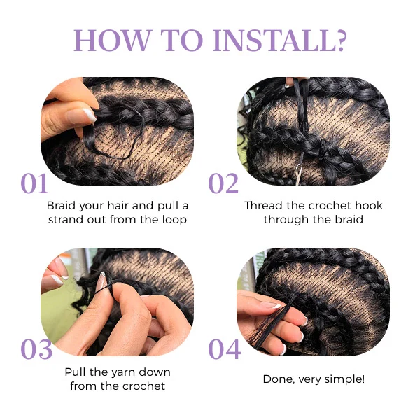 14″ – 24″ Natural Color Body Wave Human Hair Crochet Hair