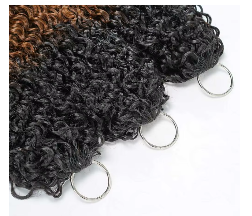 14″ – 24″ #1B/30 Burmese Curly Human Hair Crochet Hair