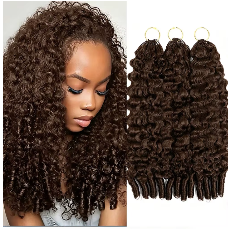14″ – 24″ #2 Burmese Curly Human Hair Crochet Hair
