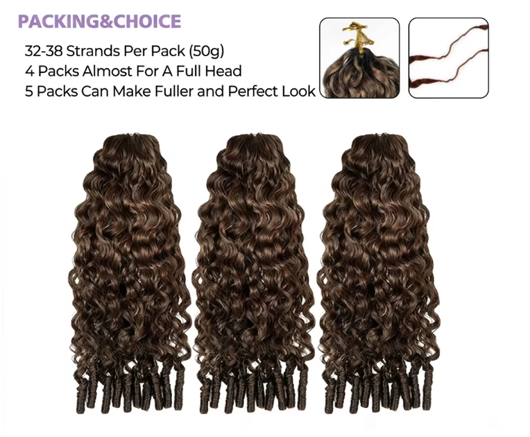 14″ – 24″ #2 Burmese Curly Human Hair Crochet Hair
