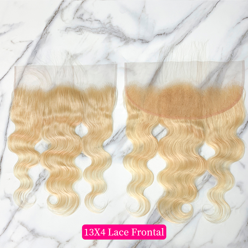 10″ – 20″ #613 Color Body Wave Human Hair 13*4 Lace Frontal with Pre Plucked Natural Hairline