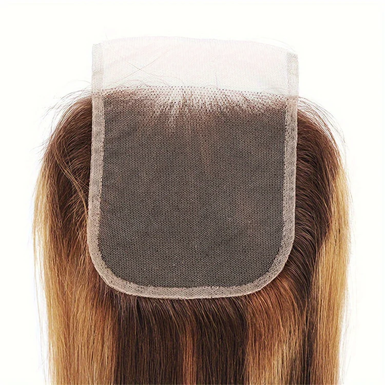 10″ – 20″ Highlight Color Straight Human Hair 4*4 Lace Closure