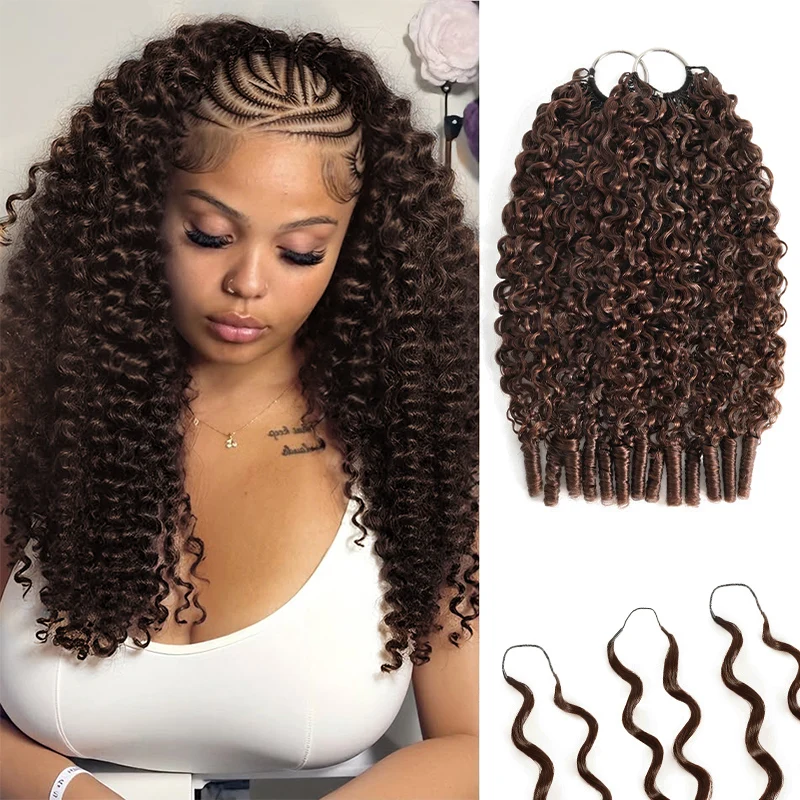 14″ – 24″ #2 Burmese Curly Human Hair Crochet Hair