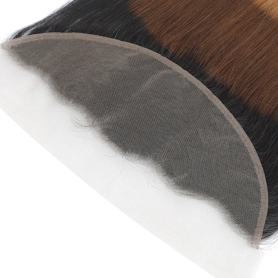 10″ – 20″ #1B/4/27 Color Body Wave Human Hair 13*4 Lace Frontal with Pre Plucked Natural Hairline