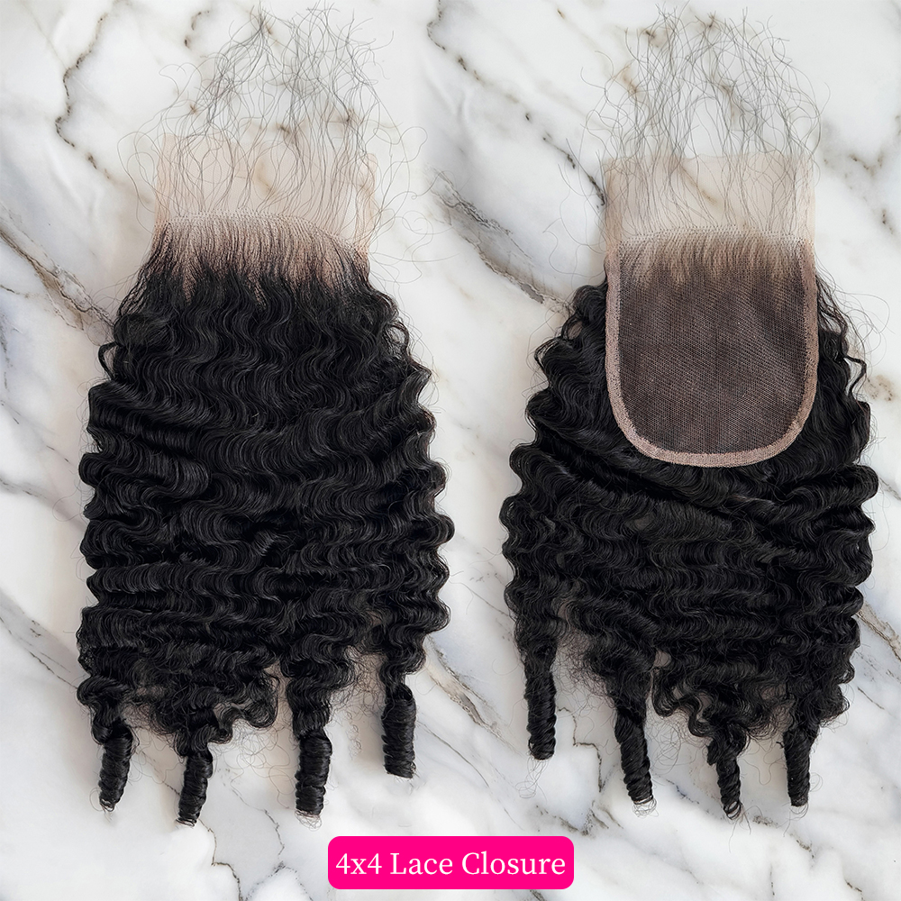 10″ – 20″ Natural Black Color Burmese Wave Human Hair 4*4 Lace Closure