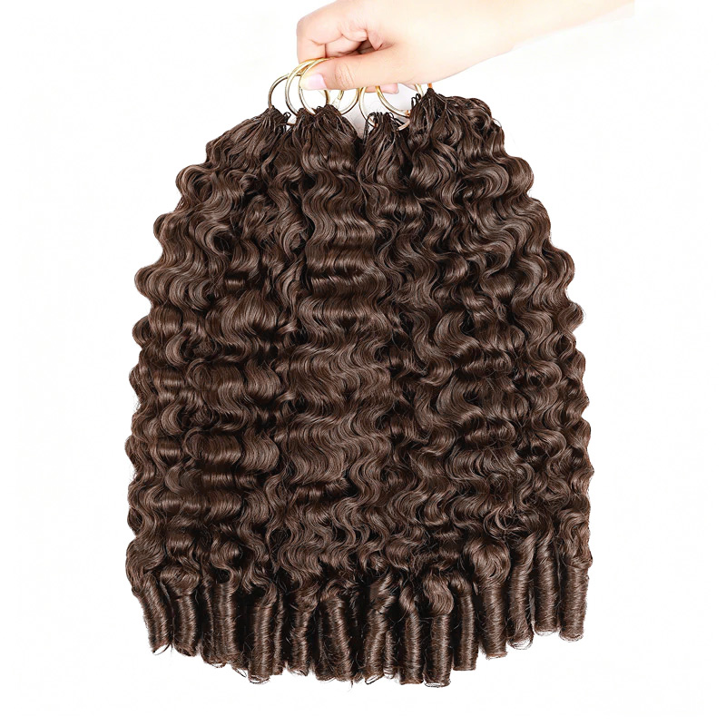 14″ – 24″ #4 Burmese Curly Human Hair Crochet Hair