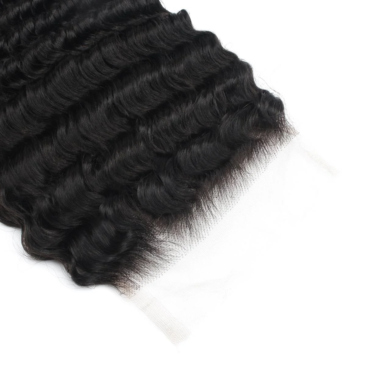 10″ – 20″ Natural Black Color Deep Wave Human Hair 6*6 Lace Closure