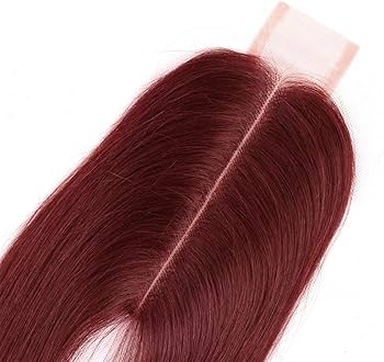 10″ – 20″ #99J Color Natural Straight Human Hair 2*6 Lace Closure
