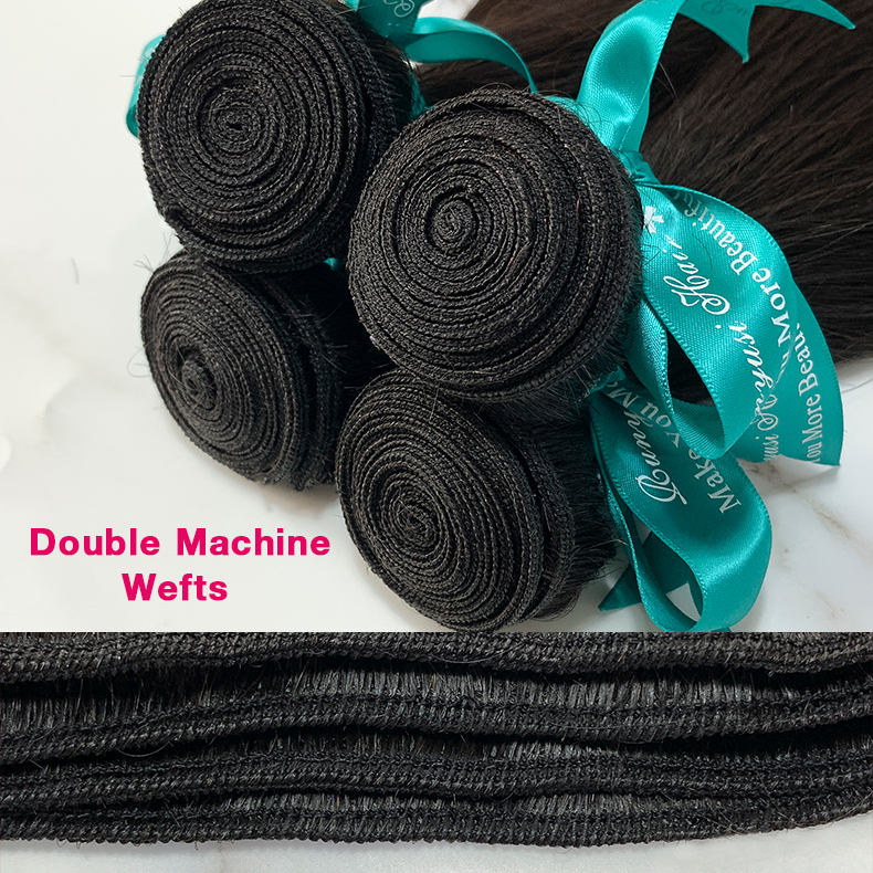 10″ – 40″ Natural Black Color Straight Human Hair Bundle