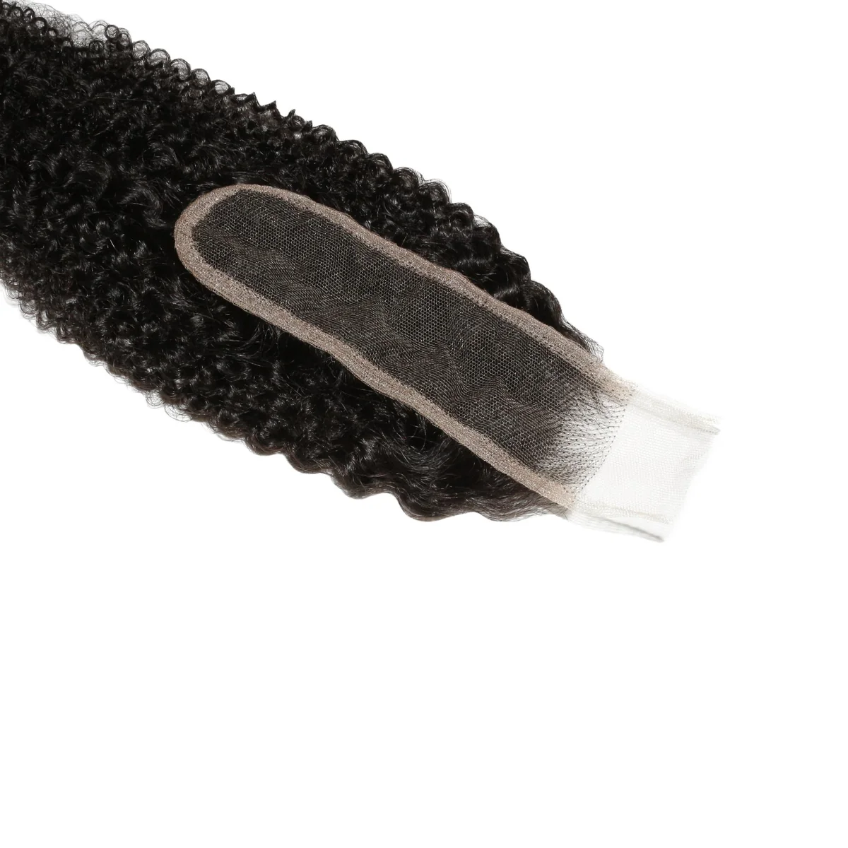 10″ – 20″ Natural Black Color Afro Kinky Curly Human Hair 2*6 Lace Closure