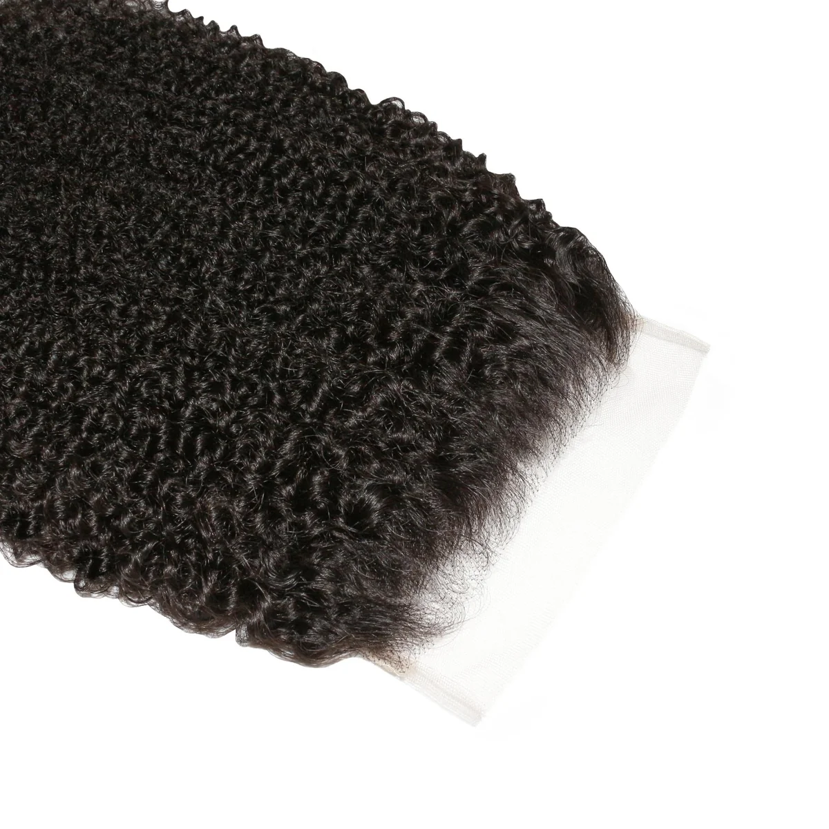 10″ – 20″ Natural Black Color Afro Kinky Curly Human Hair 6*6 Lace Closure