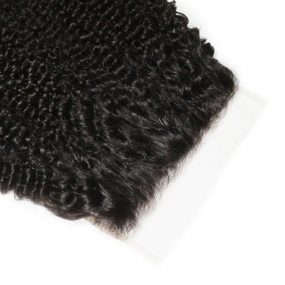 10″ – 20″ Natural Black Color Afro Kinky Curly Human Hair 7*7 Lace Closure