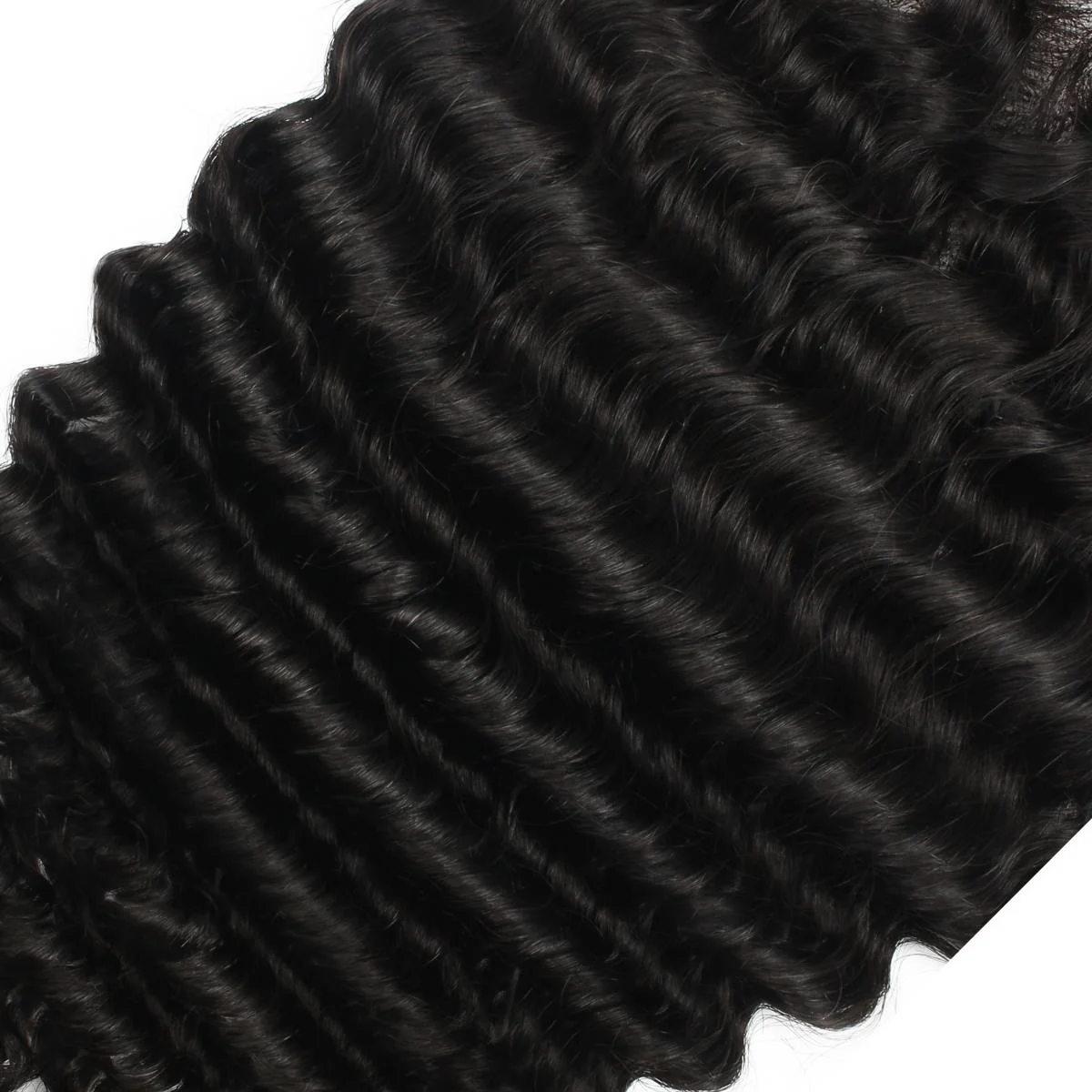 10″ – 20″ Natural Black Color Deep Wave Human Hair 6*6 Lace Closure