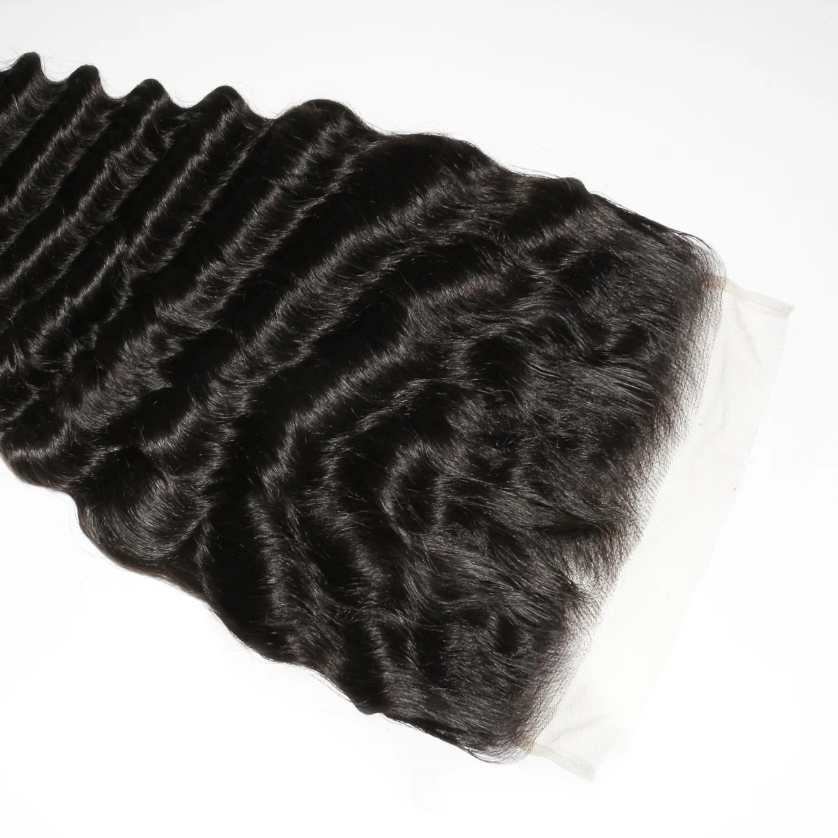 10″ – 20″ Natural Black Color Deep Wave Human Hair 7*7 Lace Closure