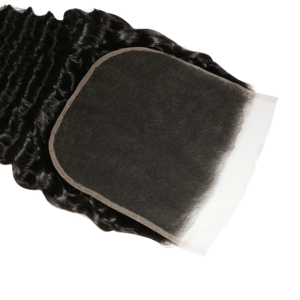 10″ – 20″ Natural Black Color Deep Wave Human Hair 7*7 Lace Closure