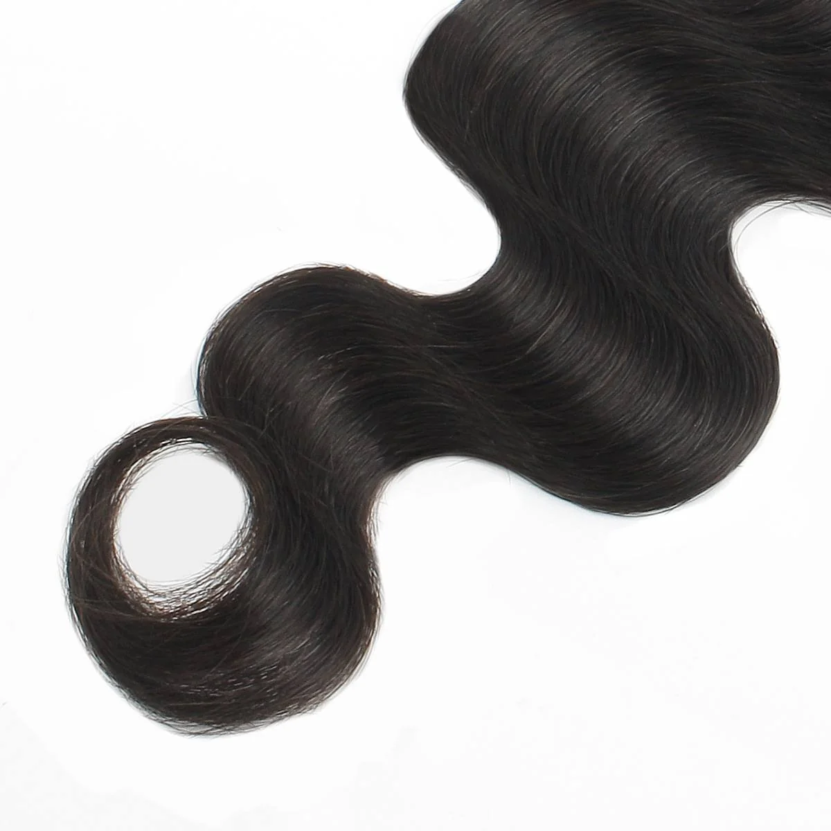 10″ – 20″ Natural Black Color Body Wave Human Hair 2*6 Lace Closure