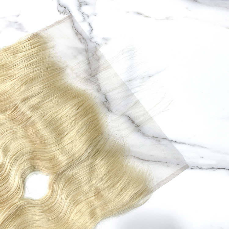 10″ – 20″ #613 Color Body Wave Human Hair 13*4 Lace Frontal with Pre Plucked Natural Hairline