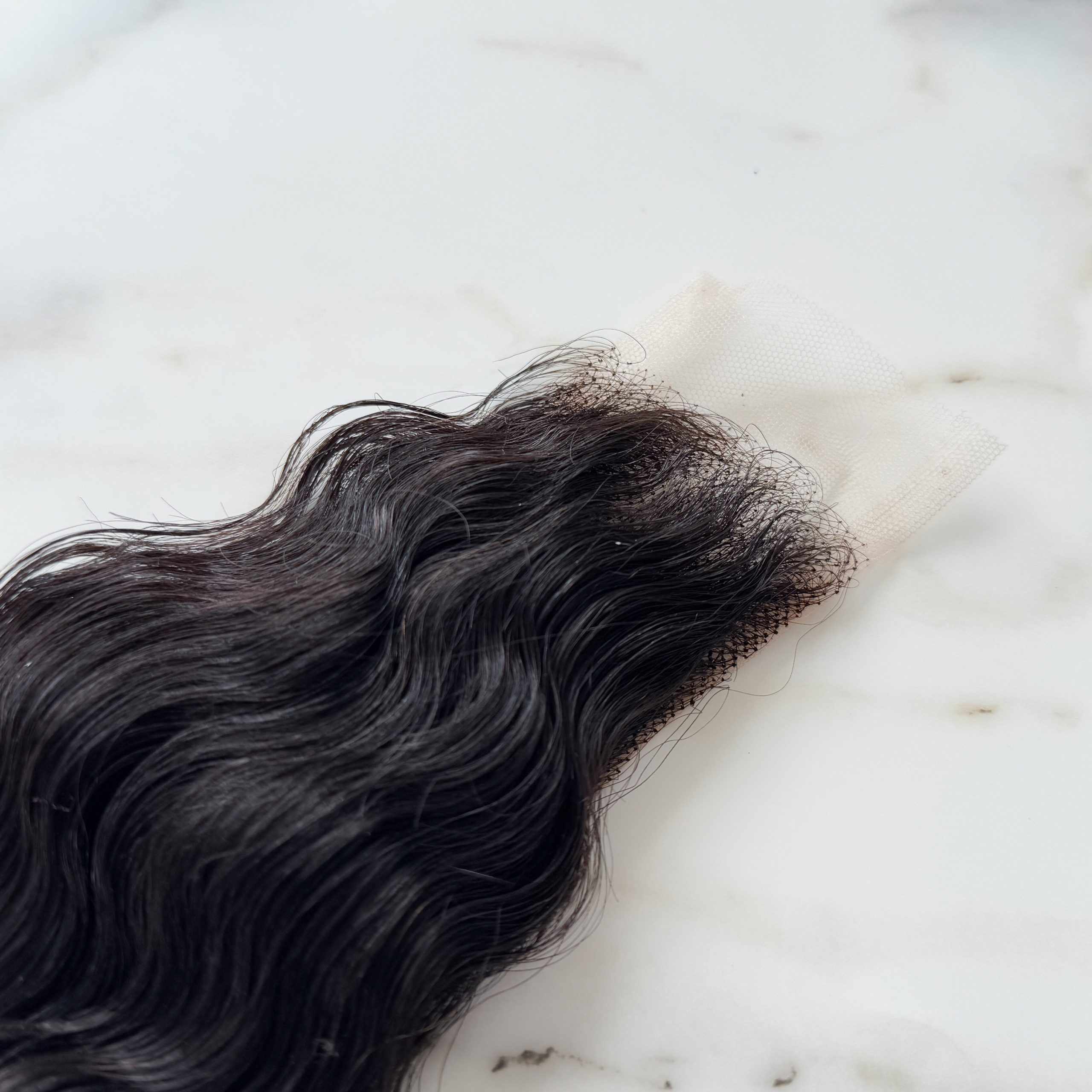 10″ – 20″ Natural Black Color Burmese Curly Human Hair 2*6 Lace Closure