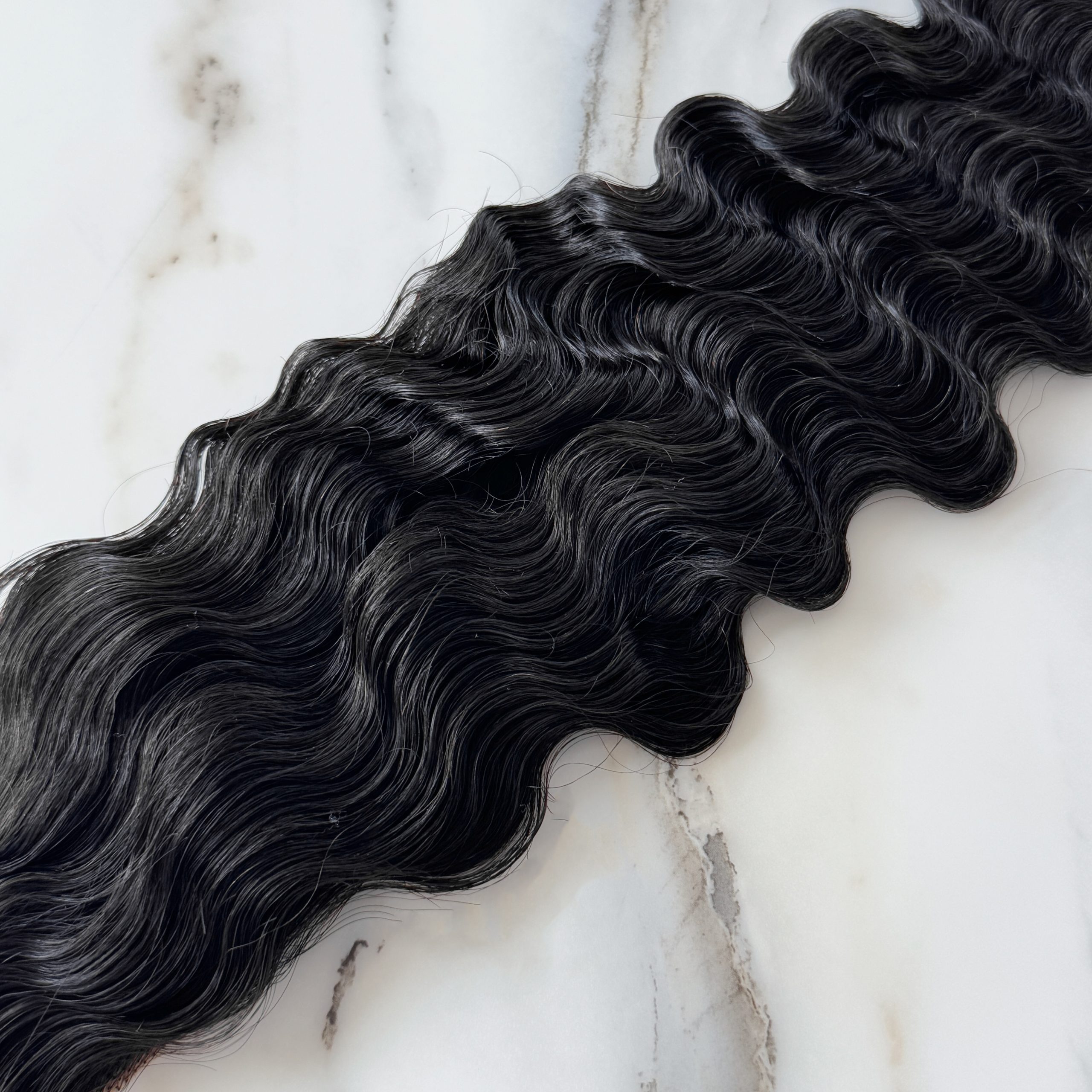10″ – 20″ Natural Black Color Burmese Curly Human Hair 2*6 Lace Closure
