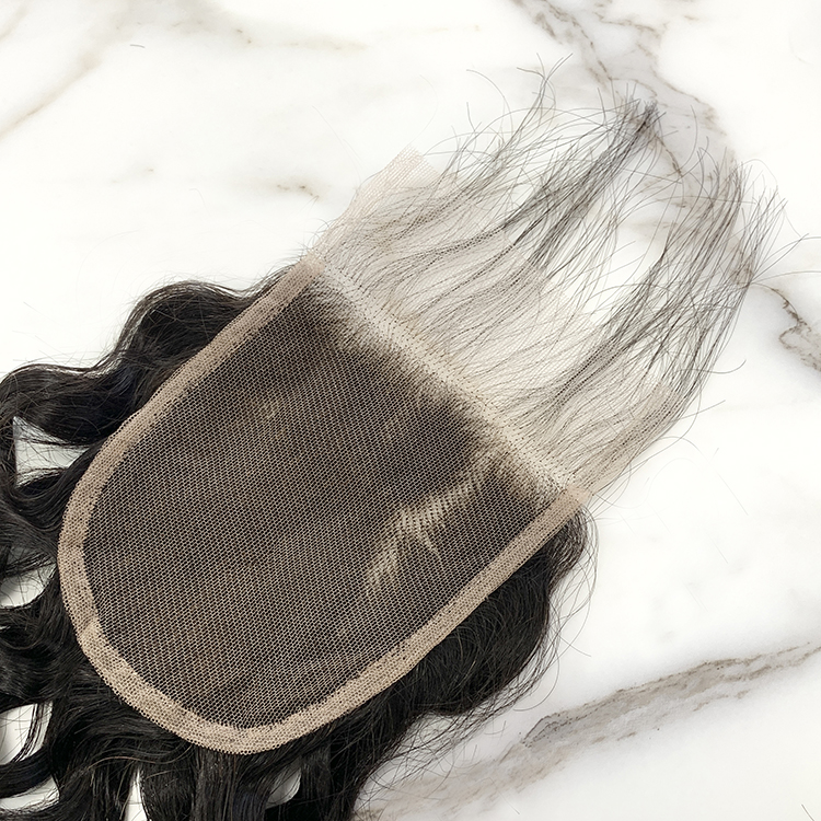 10″ – 20″ Natural Black Color Water Wave Human Hair 4*4 Lace Closure