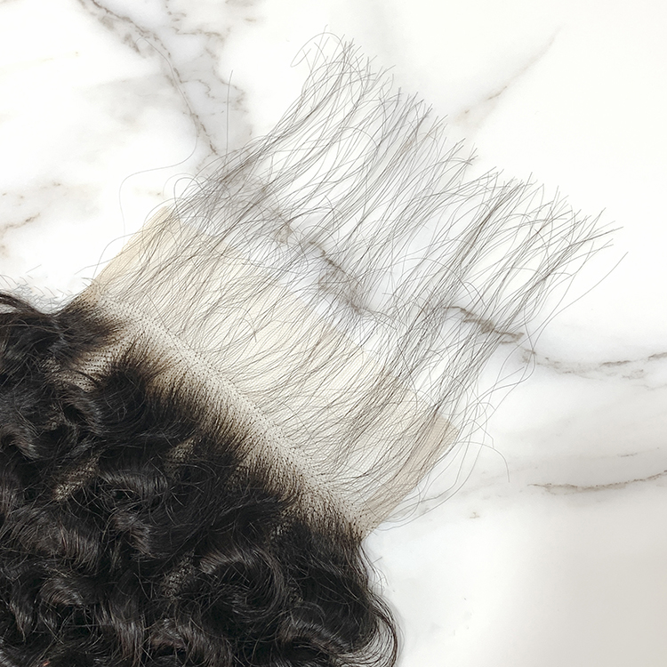 10″ – 20″ Natural Black Color Deep Curly Human Hair 5*5 Lace Closure